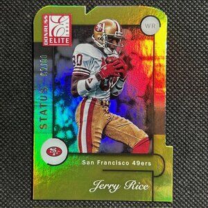 2021 Panini Donruss Elite Jerry Rice 2001 Status Die Cut /80 San Francisco49ers